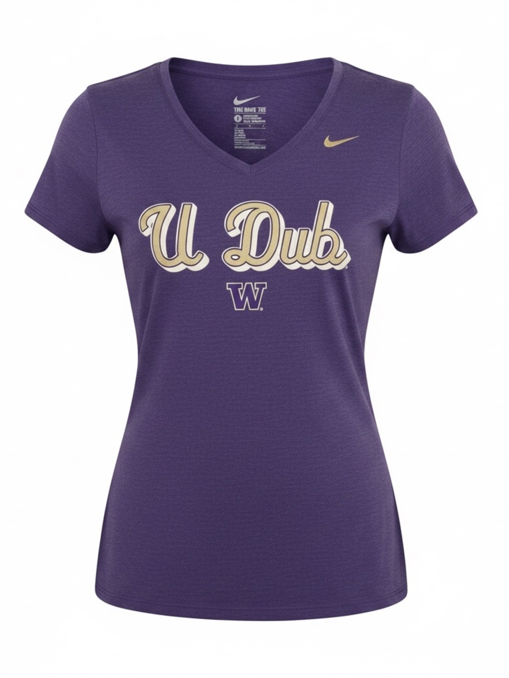 Nike Washington Huskies “U Dub” V-Neck Tee Women’s Large Purple NCAA